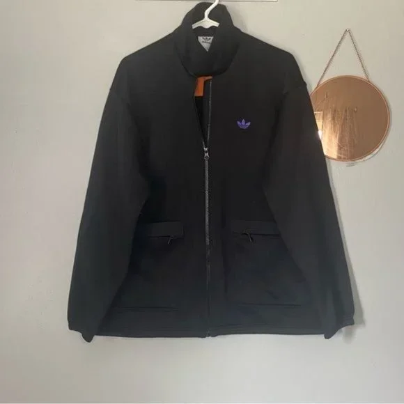 Adidas Street Bunda Adidas Utility Jacket Black Purple Size M - Picture 4 of 7